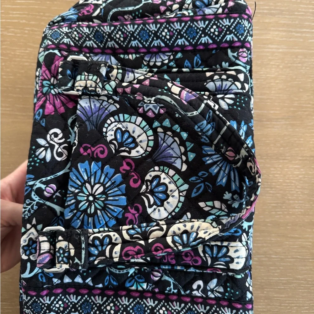 Vera Bradley Mini Duffel Bramble Print Quilted Purse Missing Long Strap - Picture 2 of 10